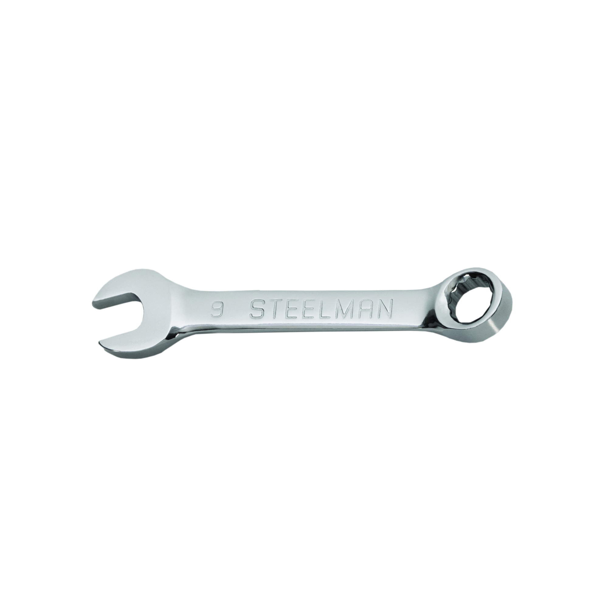 STEELMAN 9mm Stubby Combination Wrench, 12-Point Box End, Model# 82587